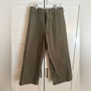 Women’s Universal Thread High-Rise Sailor Wide Leg Pants Olive Green Size 10